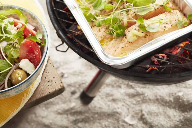 Kolgrill med lax